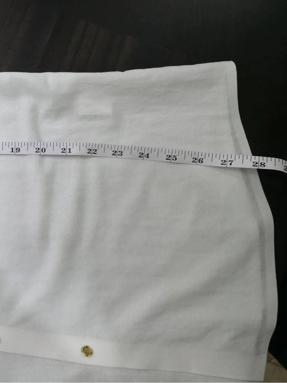Gucci White Short Sleeve Button-Down Shirt with Gold Buttons and Logo
